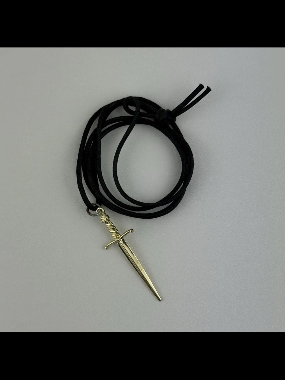 Gold Skull Dagger Sword Charm Pendant Necklace Medieval Renaissance Ren Faire!